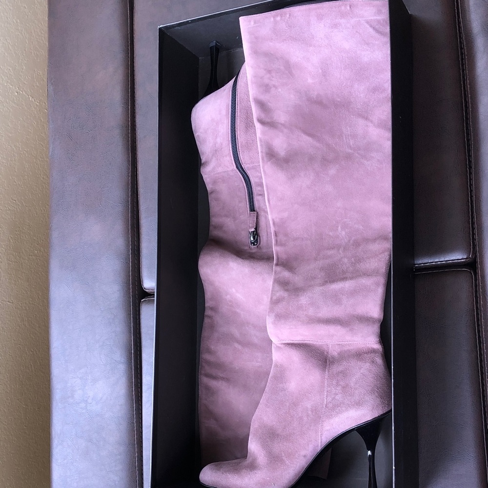 Gucci Mauve Pink Suede Over-the-Knee Stiletto Boots